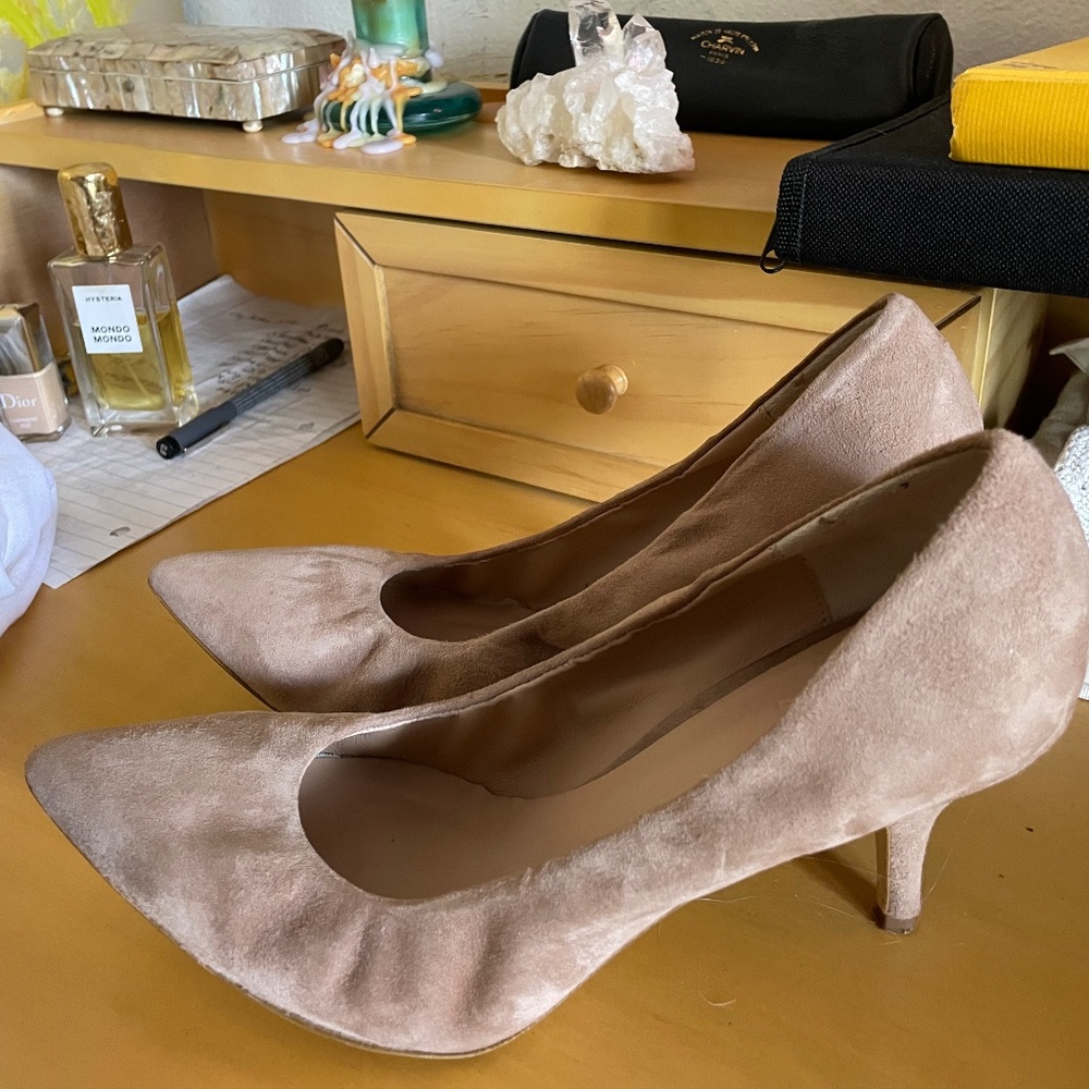 Maryam Nassir Zadeh slipper heels anise suede size 37.5 gently worn once